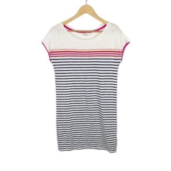 Boden Paulina Jersey Dress Ivory Multi Stripe Size 6 - Picture 1 of 7